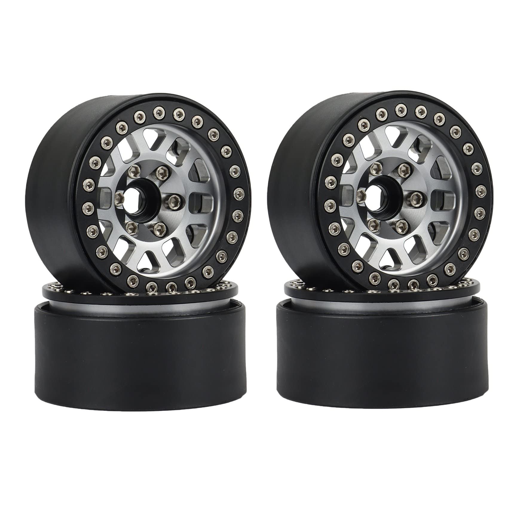 Hklshyd 4 STÜCK 1.9 Metall Beadlock 12 Loch Rad Naben Felgen für 1/10 RC Crawler Axial SCX10 90046 AXI03007 für TRX4 D90,1 Hklshyd 4 STÜCK 1.9 Metall Beadlock 12 Loch Rad Naben Felgen für 1/10 RC Crawler Axial SCX10 90046 AXI03007 für TRX4 D90,1 von Hklshyd