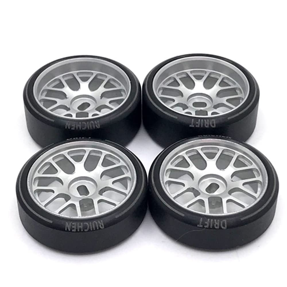 Hklshyd 4 StüCk Metallfelge Hartplastik Driftreifen Reifen für 284131 K969 K989 P929 Mini-Z 1/28 RC Car Upgrades Teile,3 Hklshyd 4 StüCk Metallfelge Hartplastik Driftreifen Reifen für 284131 K969 K989 P929 Mini-Z 1/28 RC Car Upgrades Teile,3 von Hklshyd