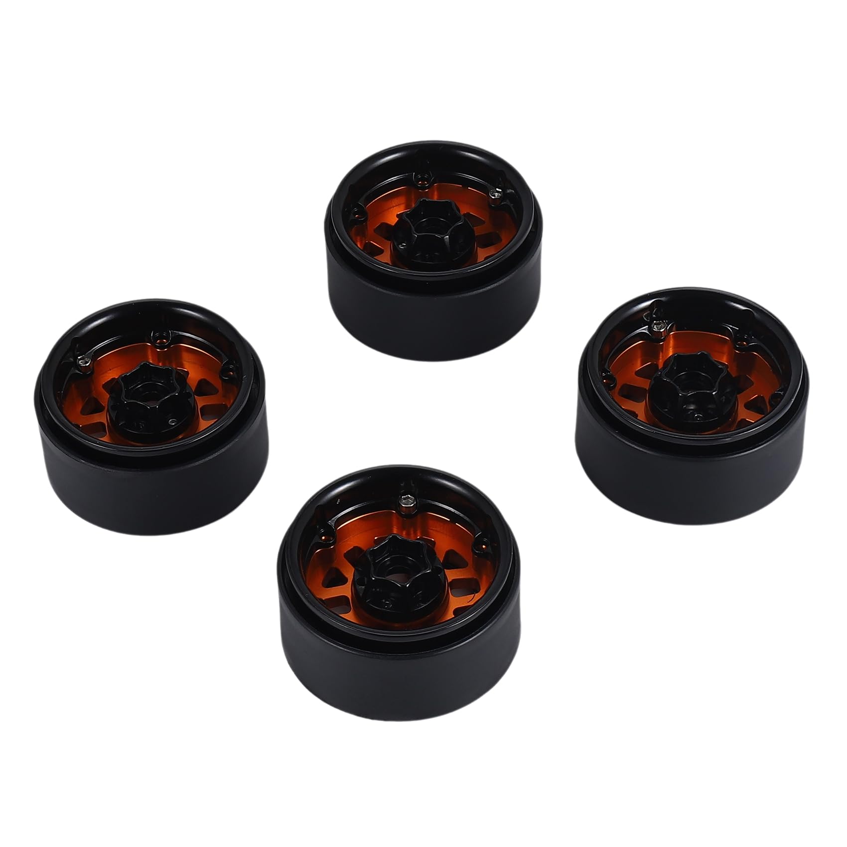 Hklshyd 4 StüCke 1.9 Metall Perlenverschluss Rad Naben Felge für 1/10 RC Crawler Axial SCX10 90046 AXI03007 TRX4 RedCat D90,Orange Hklshyd 4 StüCke 1.9 Metall Perlenverschluss Rad Naben Felge für 1/10 RC Crawler Axial SCX10 90046 AXI03007 TRX4 RedCat D90,Orange von Hklshyd