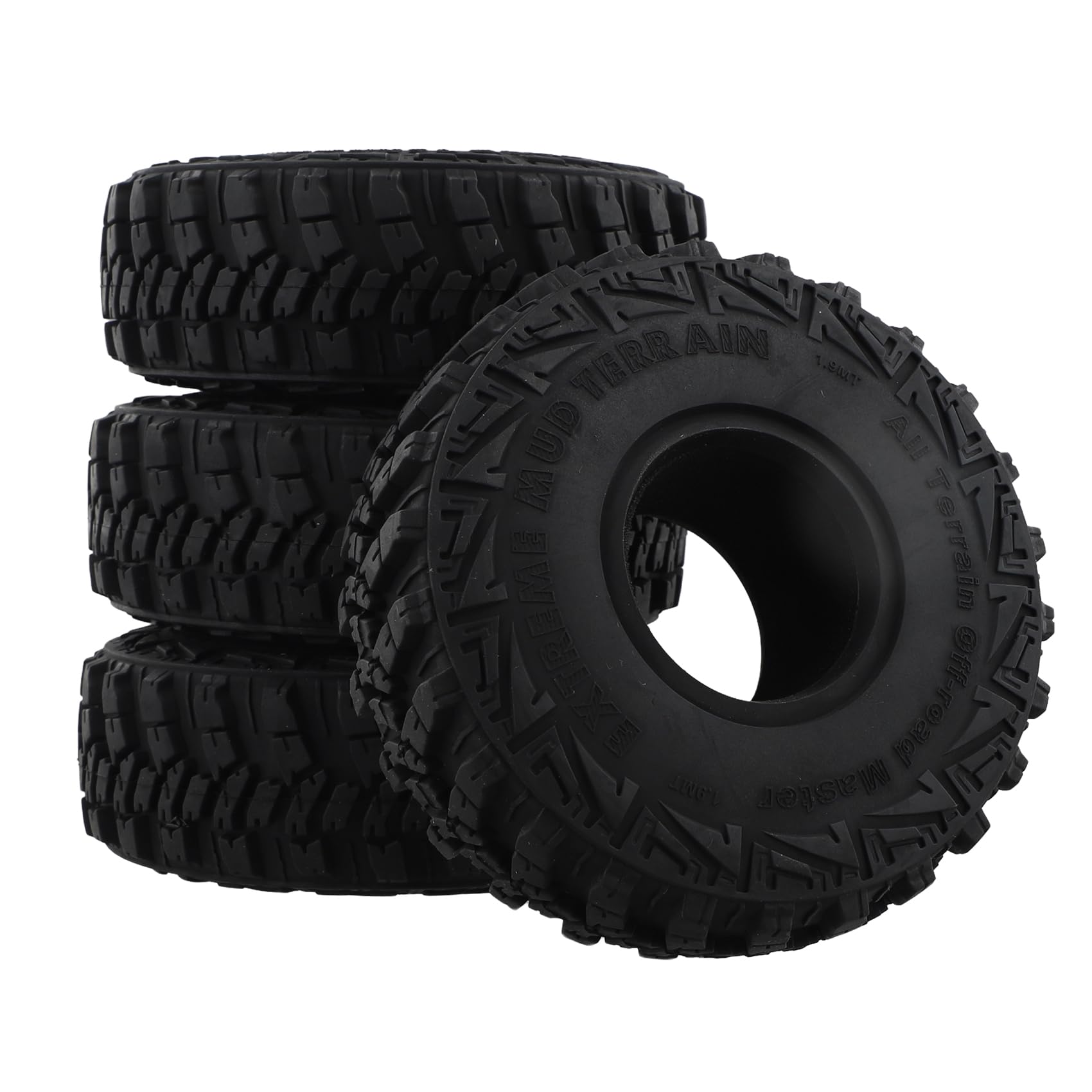 Hklshyd 4 Stück 120 X 44 mm Weichgummireifen 1,9 Rad Rock Terrain Reifen für 1/10 RC Crawler Car -4 Axial SCX10 90046 Hklshyd 4 Stück 120 X 44 mm Weichgummireifen 1,9 Rad Rock Terrain Reifen für 1/10 RC Crawler Car -4 Axial SCX10 90046 von Hklshyd