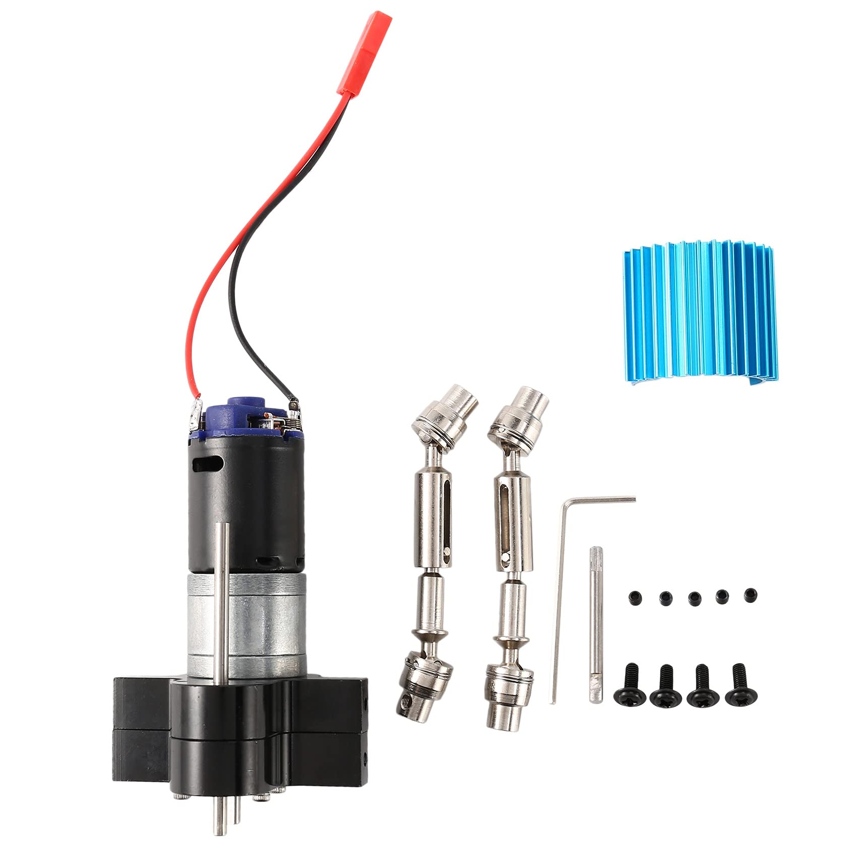 Hklshyd Metall Getriebe Getriebe 370 Motor mit Antriebs Welle Upgrade ZubehöR für C14 C24 B24 B36 MN D90 MN99S RC Auto, Schwarz Hklshyd Metall Getriebe Getriebe 370 Motor mit Antriebs Welle Upgrade ZubehöR für C14 C24 B24 B36 MN D90 MN99S RC Auto, Schwarz von Hklshyd