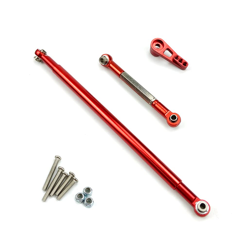 Hklshyd für MN86S MN86 MN86KS MN86K MN G500 Upgrade Teile Metall Lenkung Ziehen Stange Servo Verbindung Stange 1/12 RC, Rot Hklshyd für MN86S MN86 MN86KS MN86K MN G500 Upgrade Teile Metall Lenkung Ziehen Stange Servo Verbindung Stange 1/12 RC, Rot von Hklshyd