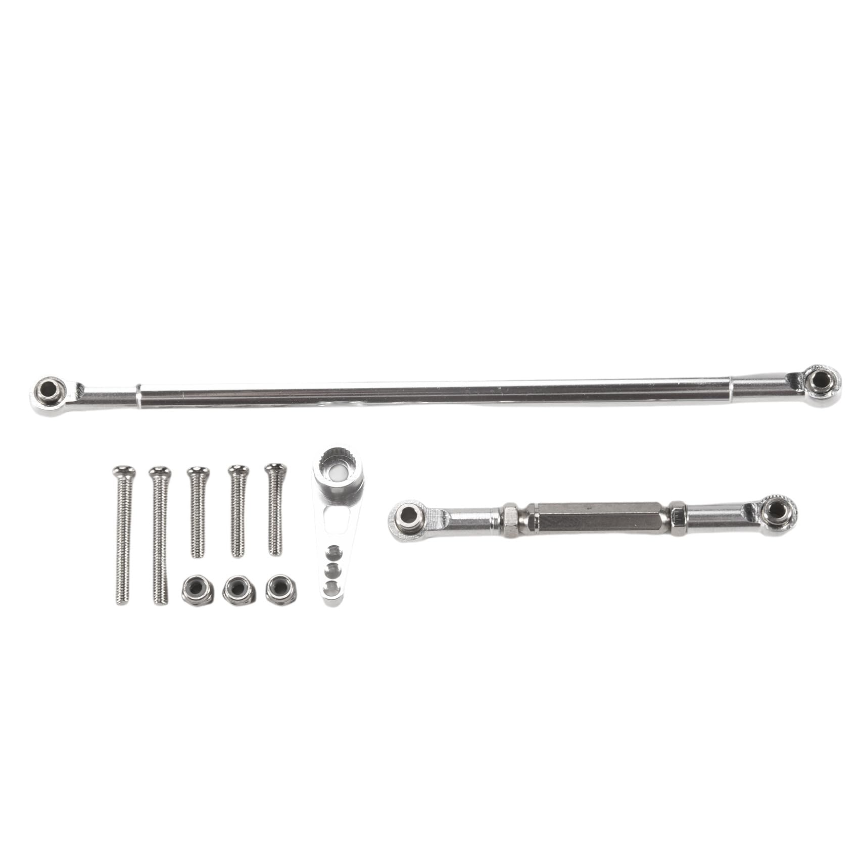 Hklshyd für MN86S MN86 MN86KS MN86K MN G500 Upgrade Teile Metall Lenkung Ziehen Stange Servo Verbindung Stange 1/12 RC, Silber Hklshyd für MN86S MN86 MN86KS MN86K MN G500 Upgrade Teile Metall Lenkung Ziehen Stange Servo Verbindung Stange 1/12 RC, Silber von Hklshyd
