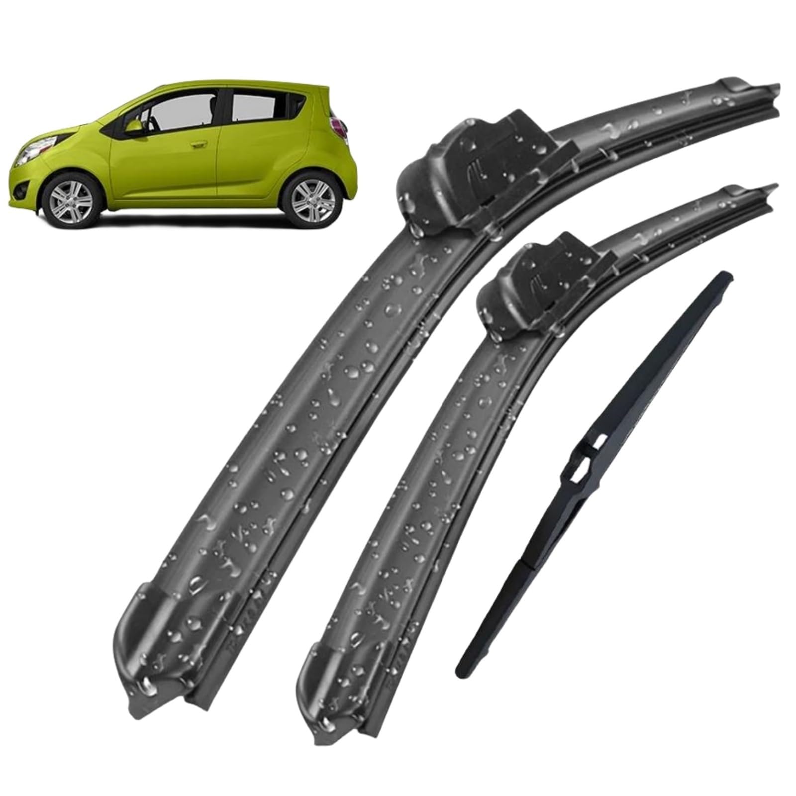 Hlodae Scheibenwischer Compatible für Chevrolet Spark M300 2009-2015 Ersatzwischer für Frontscheibe, Langlebig und Effizient Hlodae Scheibenwischer Compatible für Chevrolet Spark M300 2009-2015 Ersatzwischer für Frontscheibe, Langlebig und Effizient von Hlodae