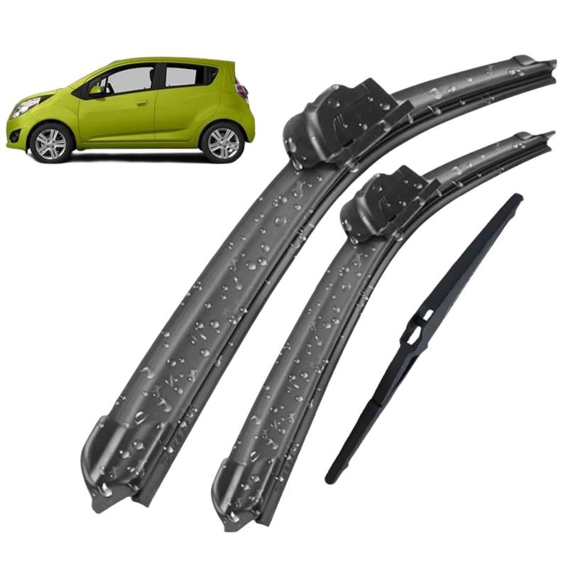 Hlodae Scheibenwischer Compatible für Chevrolet Spark M300 2009-2015 Ersatzwischer für Frontscheibe, Langlebig und Effizient von Hlodae