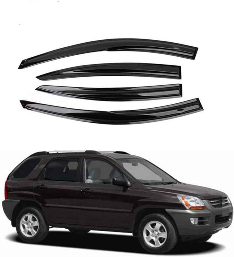 Hlodae Windabweiser Regenabweiser für KIA Sportage 2005 2006 2007 2008 2009 2010, Luft und Regenabweiser, Windabweiser Luftabweiser Regenabweiser Seitenfensterabweiser von Hlodae