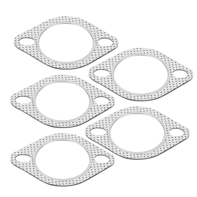 Auspuffdichtung ， 2,5"Auspuffkrümmer aus Aluminiumlegierung Auspuffkrümmer Sammelflanschdichtung 2 Schrauben Auspuffrohranschlussdichtung von Hlyjoon