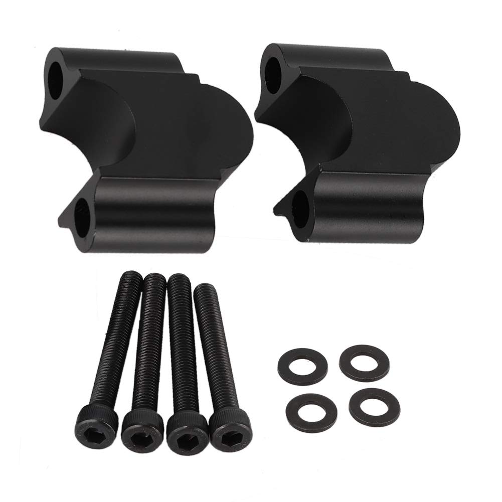 Hlyjoon Lenker Riser Universal Aluminiumlegierung Lenker Riser 7/8 '' 22mm Motorrad Lenker Steigklemme(Schwarz) von Hlyjoon