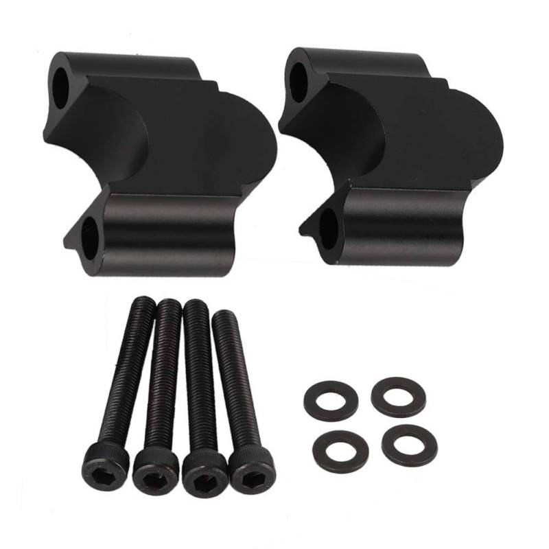 Hlyjoon Lenker Riser Universal Aluminiumlegierung Lenker Riser 7/8 '' 22mm Motorrad Lenker Steigklemme(Schwarz) von Hlyjoon