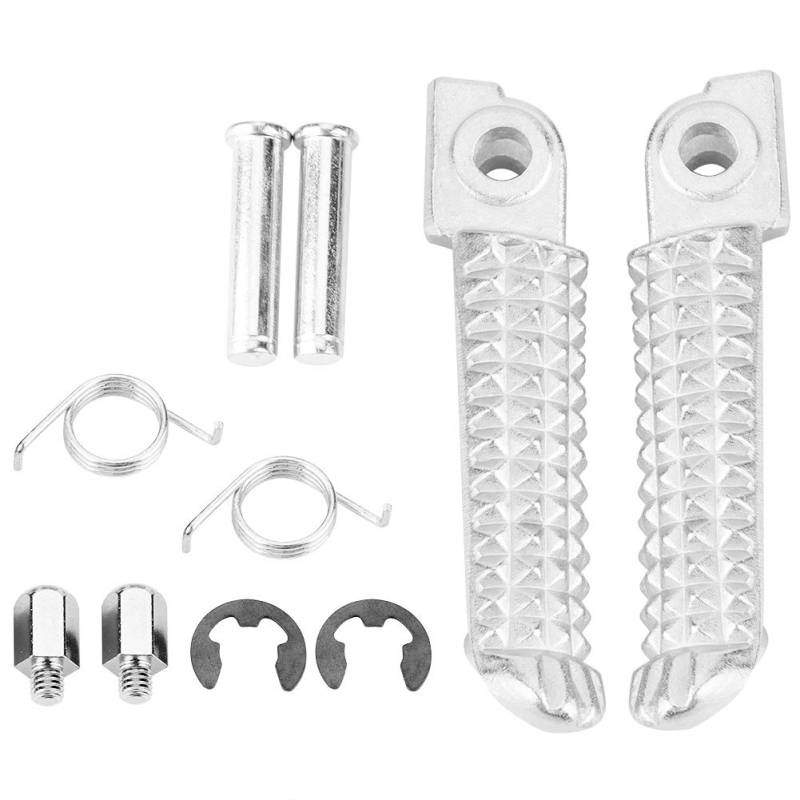 Hlyjoon Motorrad Fußrasten 1 Paar Motorrad Fußrasten Pedale Vorne Links Rechts Rutschfeste Fußrasten Gummi Pads Aluminium für YZF R1 1998-2011 R6 1999-2012 R6S 2003 2004 2005 2006 2007 2008 2009 von Hlyjoon