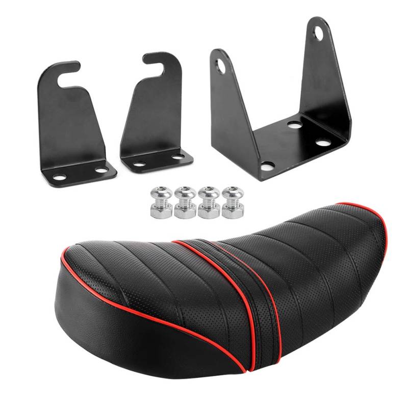 Hlyjoon Motorradsitz Leder Kissen Wasserdicht für Honda Z50 Z50J Z50R Z50M Z50Z Monkey G50F 50 Schwarz von Hlyjoon