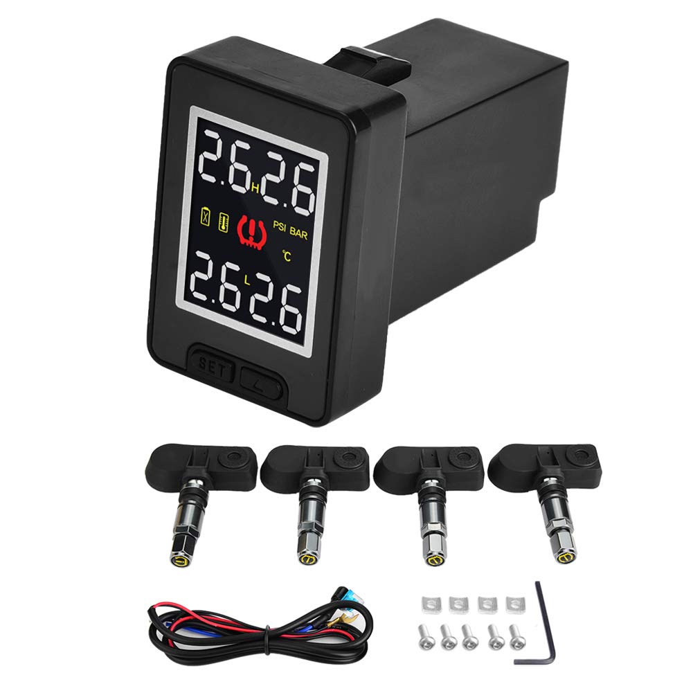 Hlyjoon Reifendruckkontrollsystem 0-116PSI Auto TPMS Reifendruck Kontrollsystem 8V-16V IP5K4K Wasserdicht Kfz Reifendrucksensor Farbdisplay mit 4 Internen RDKS Sensoren Hlyjoon Reifendruckkontrollsystem 0-116PSI Auto TPMS Reifendruck Kontrollsystem 8V-16V IP5K4K Wasserdicht Kfz Reifendrucksensor Farbdisplay mit 4 Internen RDKS Sensoren von Hlyjoon