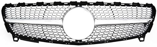 Kühlergrill Vorne Am Auto für Mercedes Benz A class W176 2016-2018,Lufteinlassgitter,Kühlergrill Frontstoßstangengrill,Vorne Mitte Niere Grill,B/Silver. von HmhQ5
