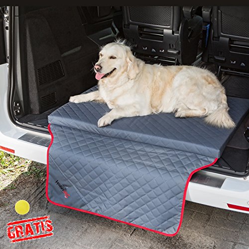 HOBBYDOG LIGHT TRUNK MLTGRA3 + Ball gratis Autoschutzdecke Kofferraumschutzdecke Matratze (4 verschiedene Größen) (R4 (110 x 100 cm)) von HobbyDog