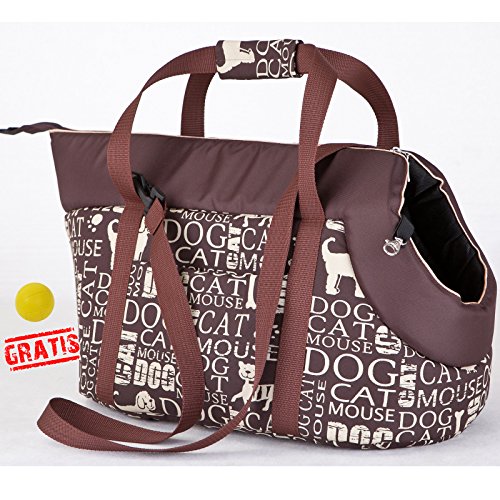 HOBBYDOG TORNAP7 + Ball gratis TRANSPORT BAG Transporttasche für Hunde und Katzen Hundetasche Katzentasche Transporttasche Tragetasche Transportbox (3 verschiedene Größen) (R1 (20 x 36 cm)) von HobbyDog
