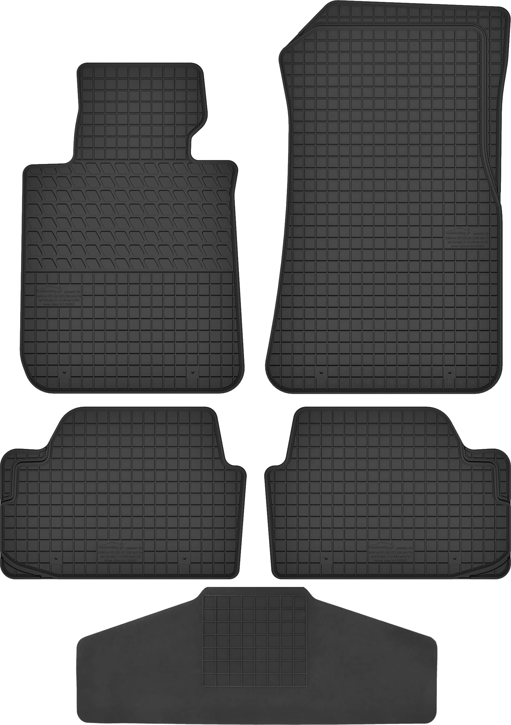 Gummimatten passend für BMW 1 E81, E87 mit Tunnelabdeckung Gummimatten passend für BMW 1 E81, E87 mit Tunnelabdeckung von Hobbycar