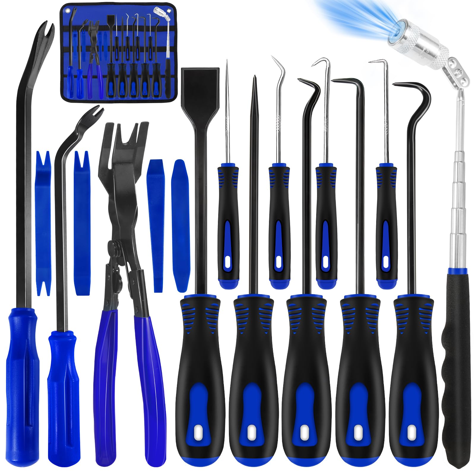 Hochferr 17 teiliger Nadel und Hakensatz Pick Set für O-Ringe Schaber Teleskop-Werkzeug Magnet-Heber Zierleistenkeile Set Auto Türverkleidung Hebelwerkzeug Installationswerkzeug Clip Entferner (Blau) Hochferr 17 teiliger Nadel und Hakensatz Pick Set für O-Ringe Schaber Teleskop-Werkzeug Magnet-Heber Zierleistenkeile Set Auto Türverkleidung Hebelwerkzeug Installationswerkzeug Clip Entferner (Blau) von Hochferr