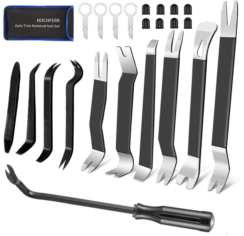 Hochferr Metall Auto Demontage Werkzeuge 24-teiliges Zierleistenkeile KFZ Hebelwerkzeug Auto Set Türverkleidungen Innenverkleidung für Autotür (Part 2) von Hochferr