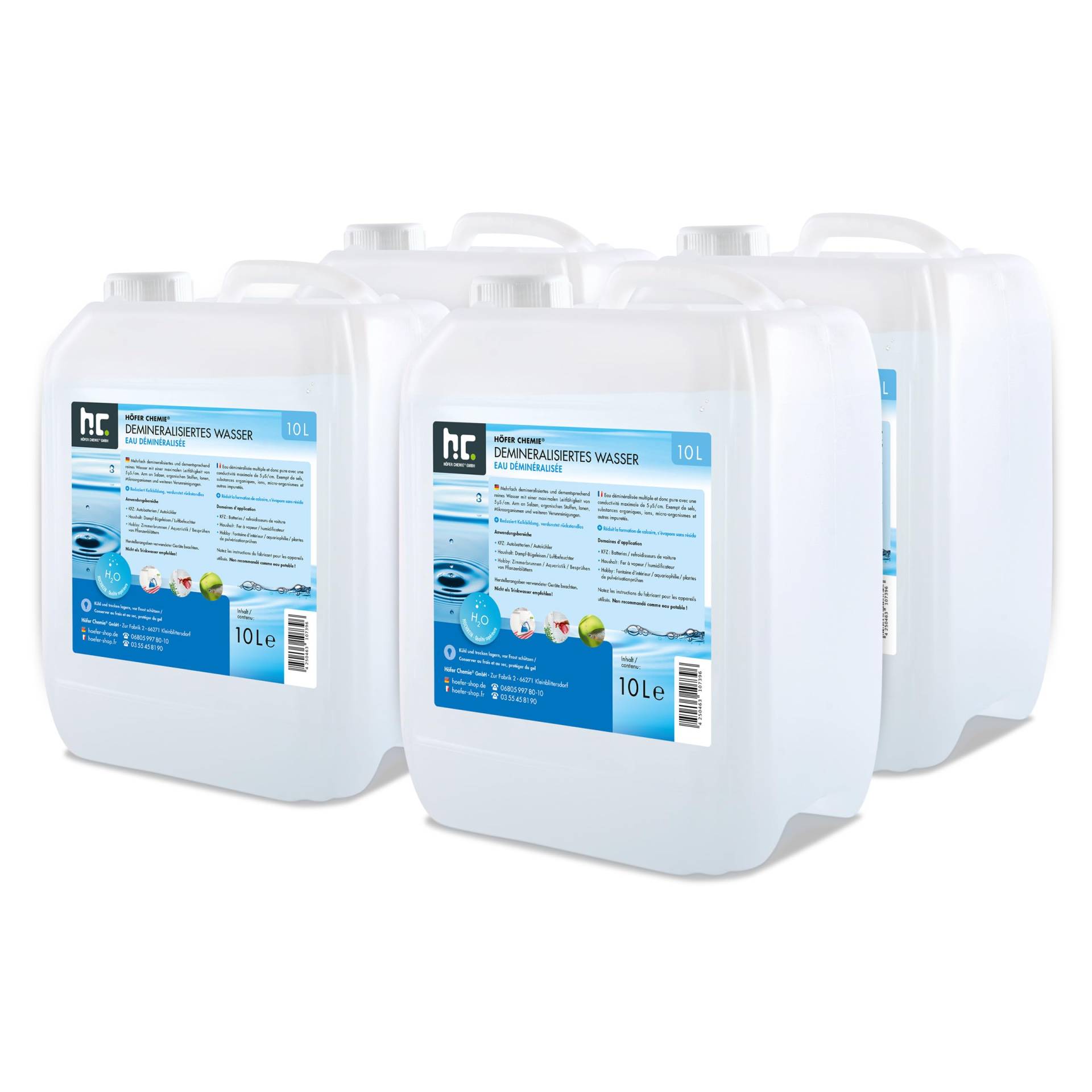 Höfer Chemie 4 x 10 L Demineralisiertes Wasser von Höfer Chemie