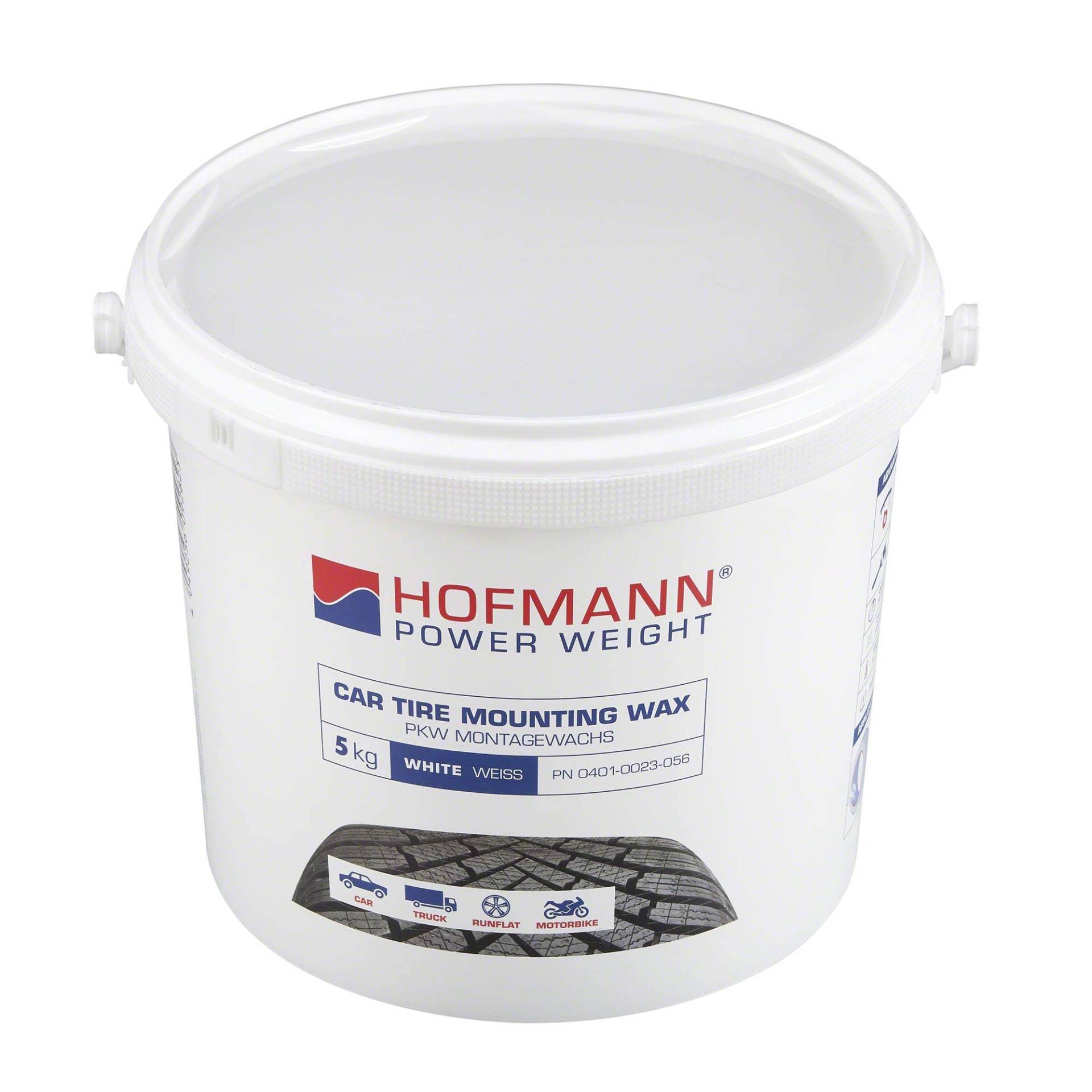 Hofmann Power Weight 0401-0023-056 Montagepaste Reifen weiß 5kg | Reifenmontagepaste weiß | Reifenmontage Werkzeug für Reifenmontage + Reifendemontage von Hofmann Power Weight