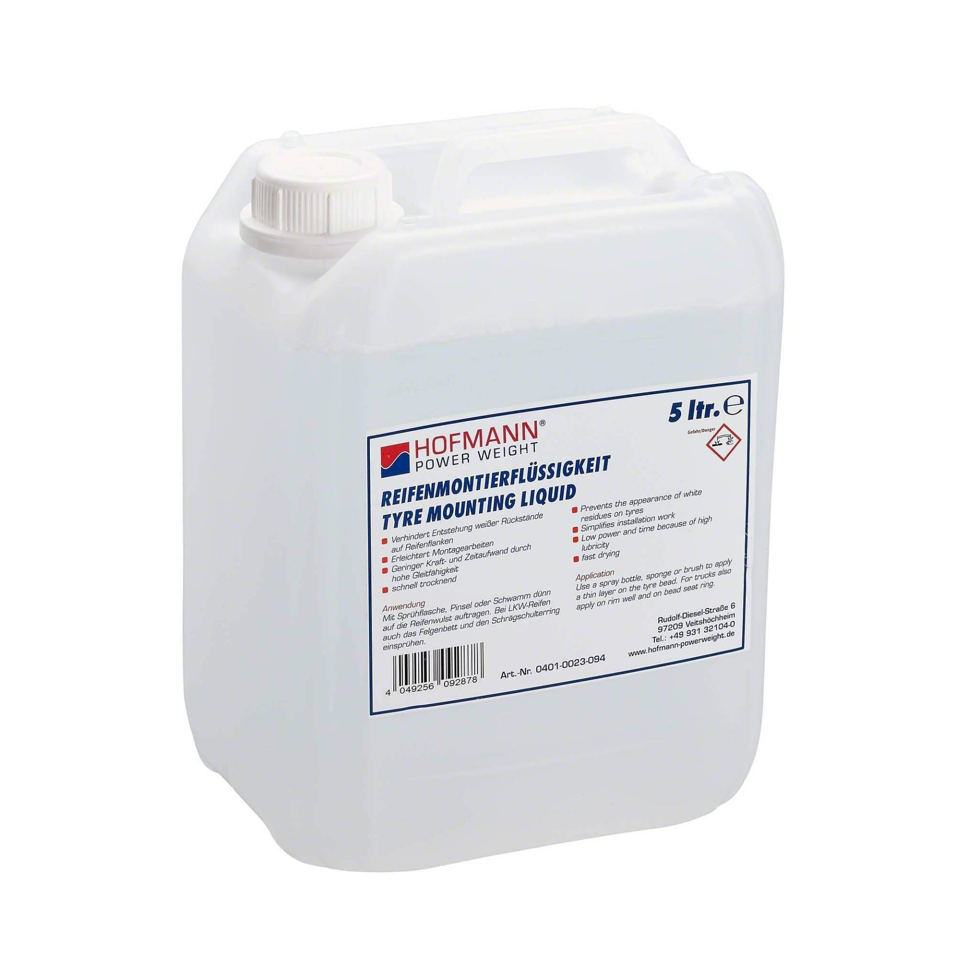 Hofmann Power Weight Reifenmontage Flüssigkeit 5l Reifenmontierflüssigkeit Reifenwechsel | Reifenmontage Winterreifen Hofmann Power Weight Reifenmontage Flüssigkeit 5l Reifenmontierflüssigkeit Reifenwechsel | Reifenmontage Winterreifen von Hofmann Power Weight