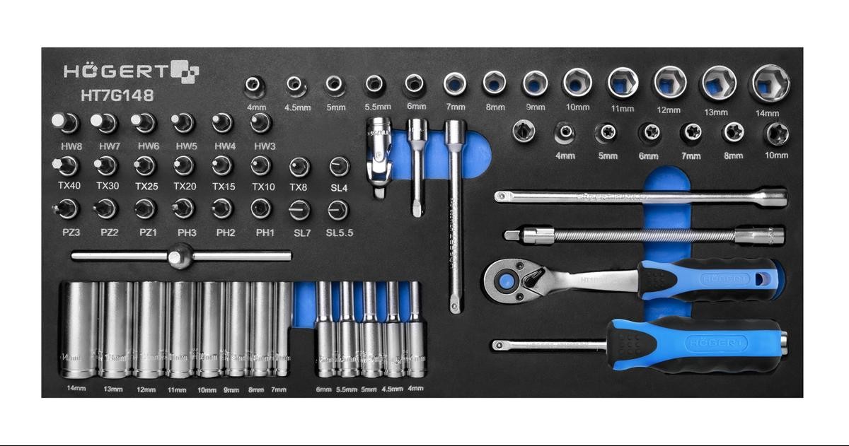 Hogert Technik Steckschlüsseleinsatz-Set HT7G148 Hogert Technik Steckschlüsseleinsatz-Set HT7G148 von Hogert Technik