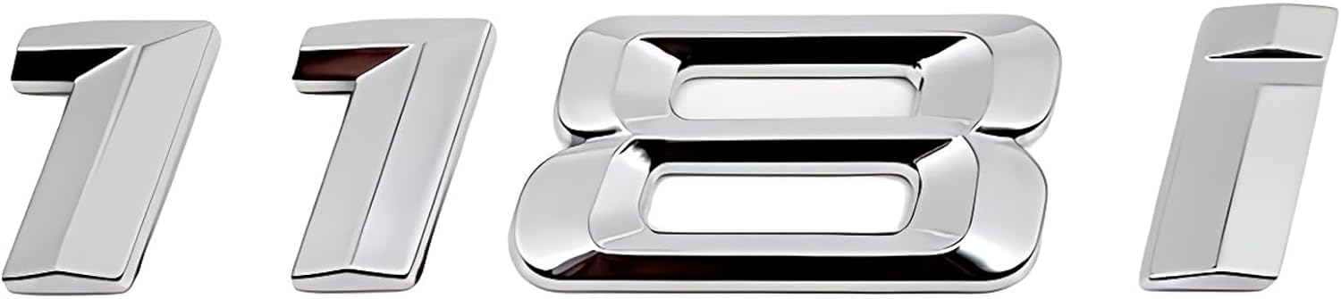 118i Auto Emblem Decal Car Nummer hinter Buchstaben Aufkleber Zinkung Badge 3D Stil passt für BMW 118i Car Model Silber 118i Auto Emblem Decal Car Nummer hinter Buchstaben Aufkleber Zinkung Badge 3D Stil passt für BMW 118i Car Model Silber von HolaDemo