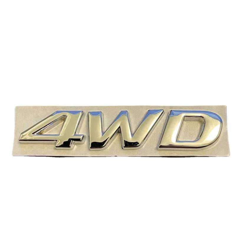 4WD Auto Emblem Kennzeichnung 3D Metall Aufkleber vorne Tür Schlammschutz Aufkleber für Gelände SUV Off Road SUV (Chrom) von HolaDemo