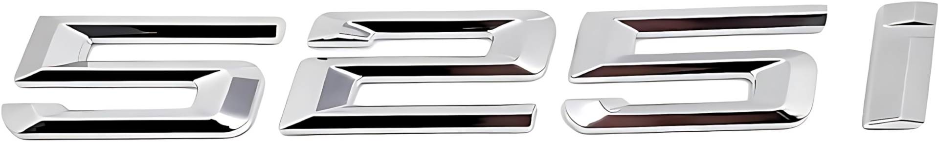 525i Auto Emblem Decal Car Nummer hinter Buchstaben Aufkleber Zinkung Badge 3D Stil passt für BMW 525i Car Model Silver 525i Auto Emblem Decal Car Nummer hinter Buchstaben Aufkleber Zinkung Badge 3D Stil passt für BMW 525i Car Model Silver von HolaDemo