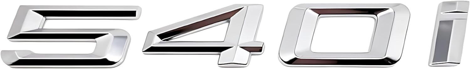 540i Auto Emblem Decal Car Nummer hinter Buchstaben Aufkleber Zinkung Badge 3D Stil passt für BMW 540i Car Model Silber 540i Auto Emblem Decal Car Nummer hinter Buchstaben Aufkleber Zinkung Badge 3D Stil passt für BMW 540i Car Model Silber von HolaDemo