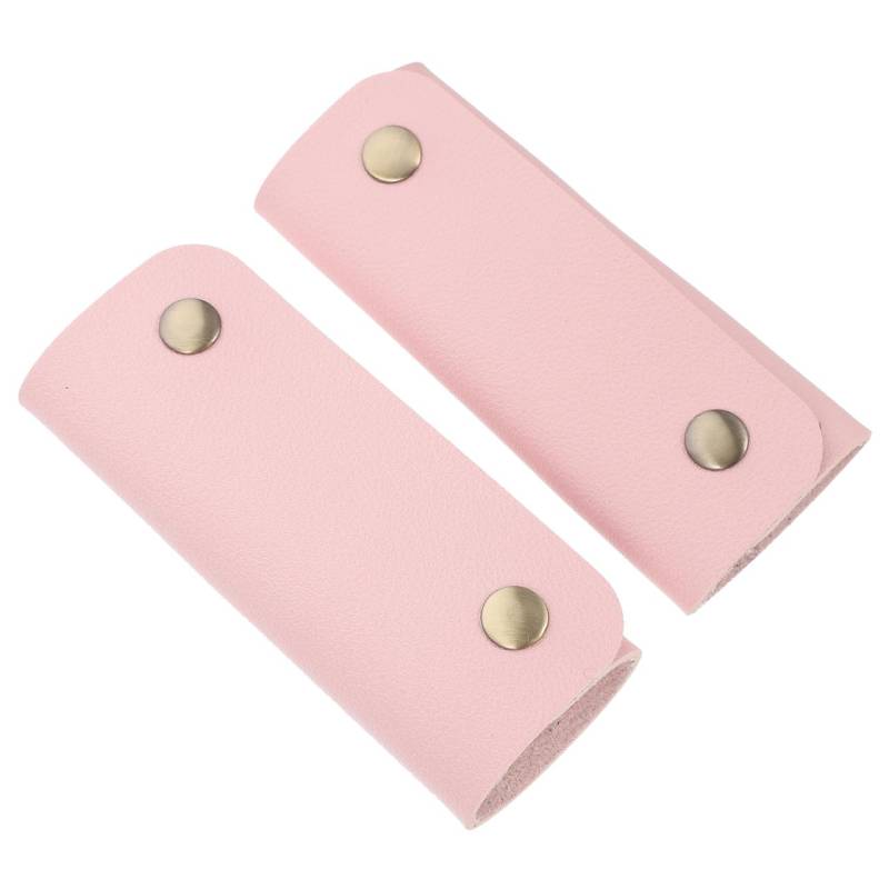 Holibanna 2 Stück Handbag Griff aus Leder Cover Mit Metallverschluss für Koffer Einkaufen Einkaufstasche Rosa von Holibanna