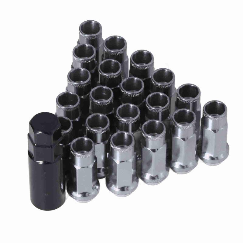 Holigie 20 Stück M12x 1,25 Lug Muttern, Für & Universal Fit, Verchromte Stahl Radmuttern, Autorad zubehör Ersatz (Silber) von Holigie