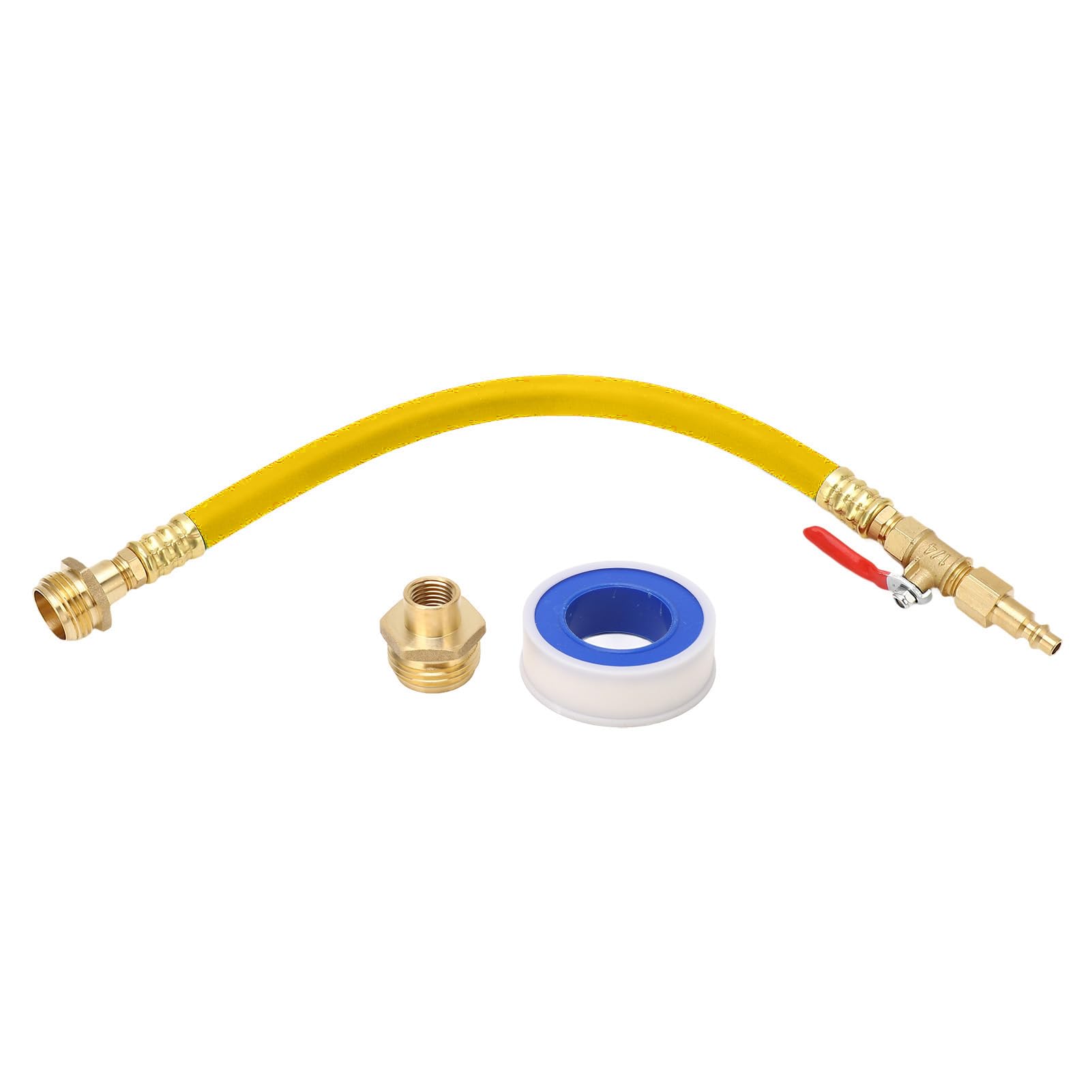 Holigie RV Winterizing Kit, Sprinkler -Blowout -Adapter mit Absperrventil für Wohnungsfahrtanhänger für Wohnmobile (Yellow) von Holigie