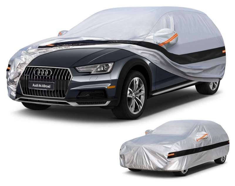 Holthly Autoabdeckung Kombi Passend für Audi A4 Avant/Allroad B7 B8 B9 (1994-2025) 10 Schichten Vollgarage Auto Abdeckplane 100% Wasserdicht Autoplane Outdoor Autogarage. von Holthly