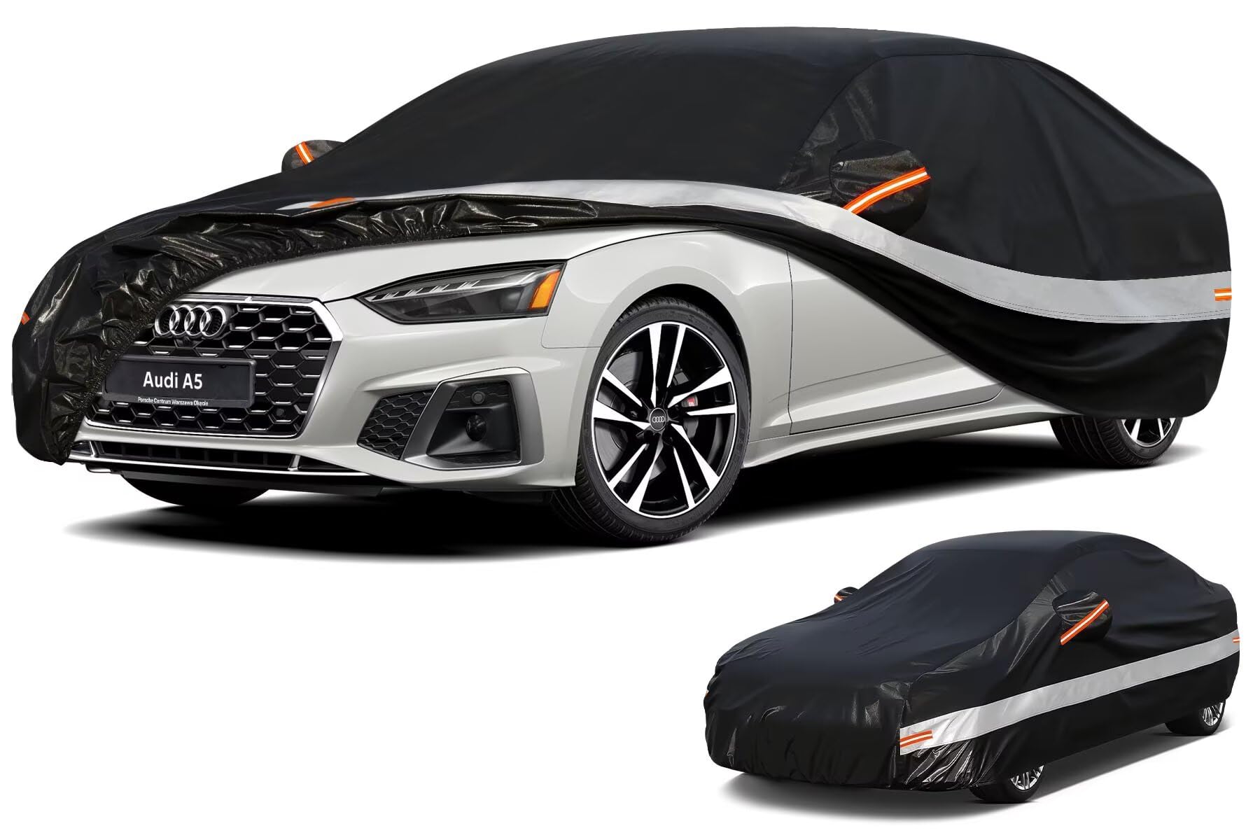 Holthly Autoabdeckung Passend für Audi A5 S5 RS5 Sportback Cabrio Coupe Limousine (2007-2025) 10 Schichten Vollgarage Auto Abdeckplane 100% Wasserdicht Autoplane Outdoor Autogarage von Holthly