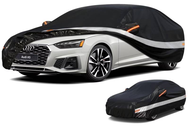 Holthly Autoabdeckung Passend für Audi A5 S5 RS5 Sportback Cabrio Coupe Limousine (2007-2025) 10 Schichten Vollgarage Auto Abdeckplane 100% Wasserdicht Autoplane Outdoor Autogarage von Holthly
