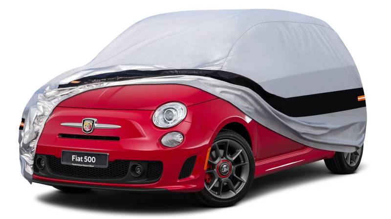 Holthly Autoabdeckung Passend für FIAT 500 Abarth 500 595(2010-2025) 10 Schichten Vollgarage Auto Abdeckplane 100% Wasserdicht Autoplane Outdoor Autogarage Staubschutz,Wind,Regen und UV Schutz. von Holthly