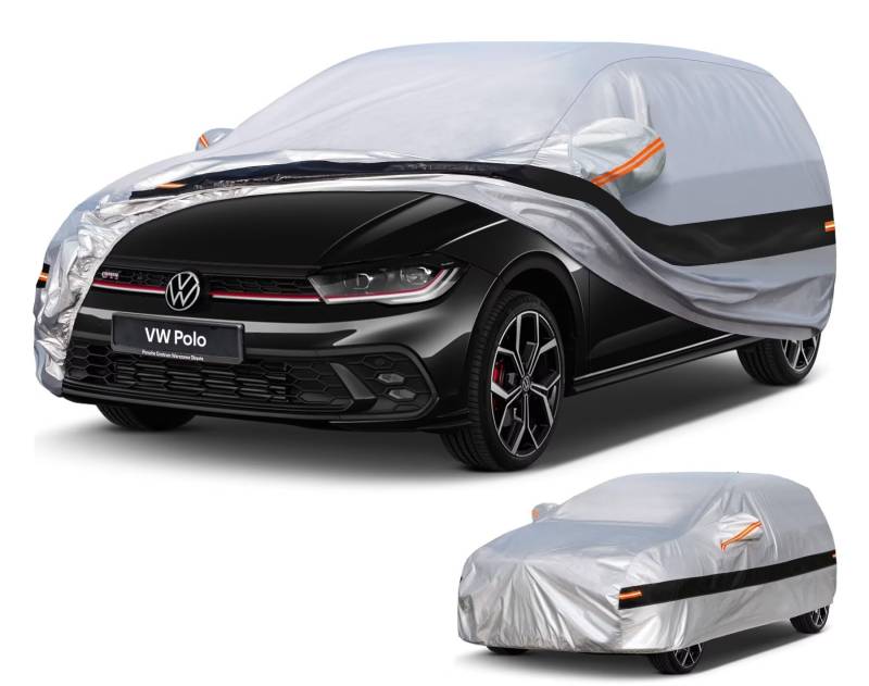 Holthly Autoabdeckung Passend für VW Polo Volkswagen Polo(1981-2025) 10 Schichten Vollgarage Auto Abdeckplane 100% Wasserdicht Autoplane Outdoor Autogarage Staubschutz,Wind,Regen und UV Schutz. von Holthly