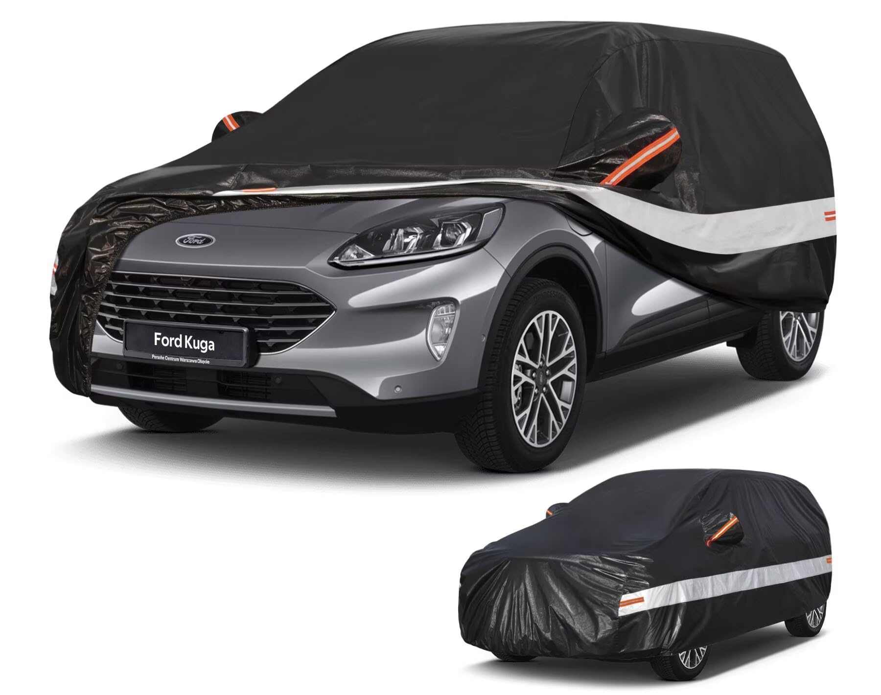Holthly Autoabdeckung SUV Passend für Ford Kuga(2012-2025) 10 Schichten Vollgarage Auto Abdeckplane 100% Wasserdicht Autoplane Outdoor Autogarage Wasser und Staubschutz,Wind,Regen und UV Schutz von Holthly