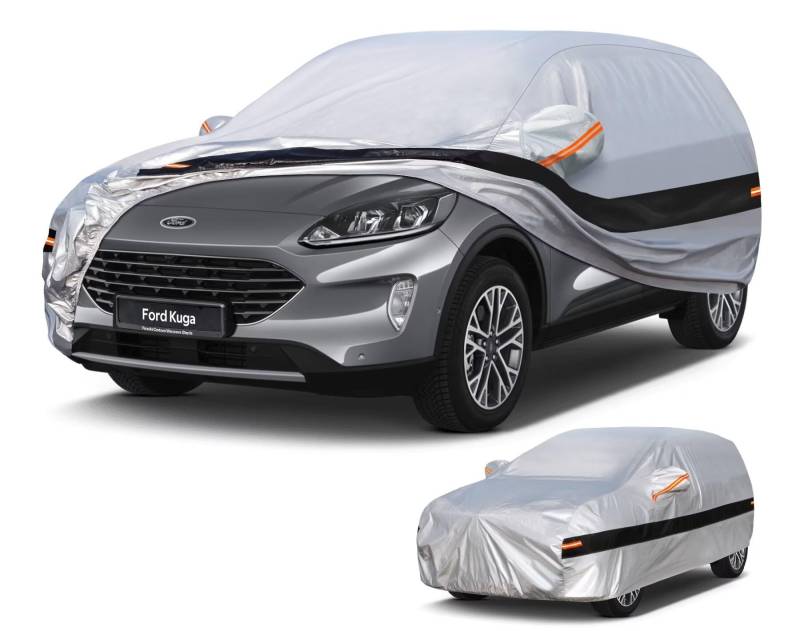 Holthly Autoabdeckung SUV Passend für Ford Kuga(2012-2025) 10 Schichten Vollgarage Auto Abdeckplane 100% Wasserdicht Autoplane Outdoor Autogarage Wasser und Staubschutz,Wind,Regen und UV Schutz. von Holthly