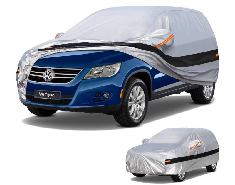 Holthly Autoabdeckung SUV Passend für VW Tiguan Volkswagen Tiguan Limited(2007-2025) 10 Schichten Vollgarage Auto Abdeckplane 100% Wasserdicht Autoplane Outdoor Autogarage von Holthly