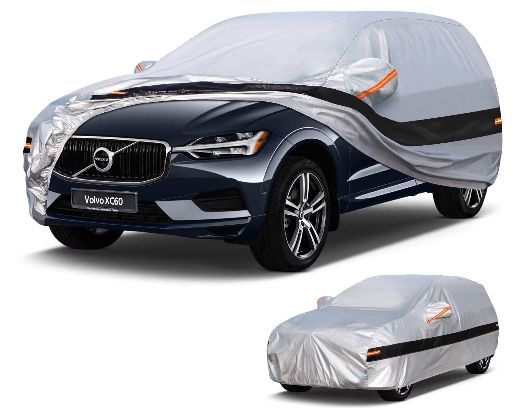 Holthly Autoabdeckung SUV Passend für Volvo XC60(2008-2025) 10 Schichten Vollgarage Auto Abdeckplane 100% Wasserdicht Autoplane Outdoor Autogarage Wasser und Staubschutz,Wind,Regen und UV Schutz. von Holthly