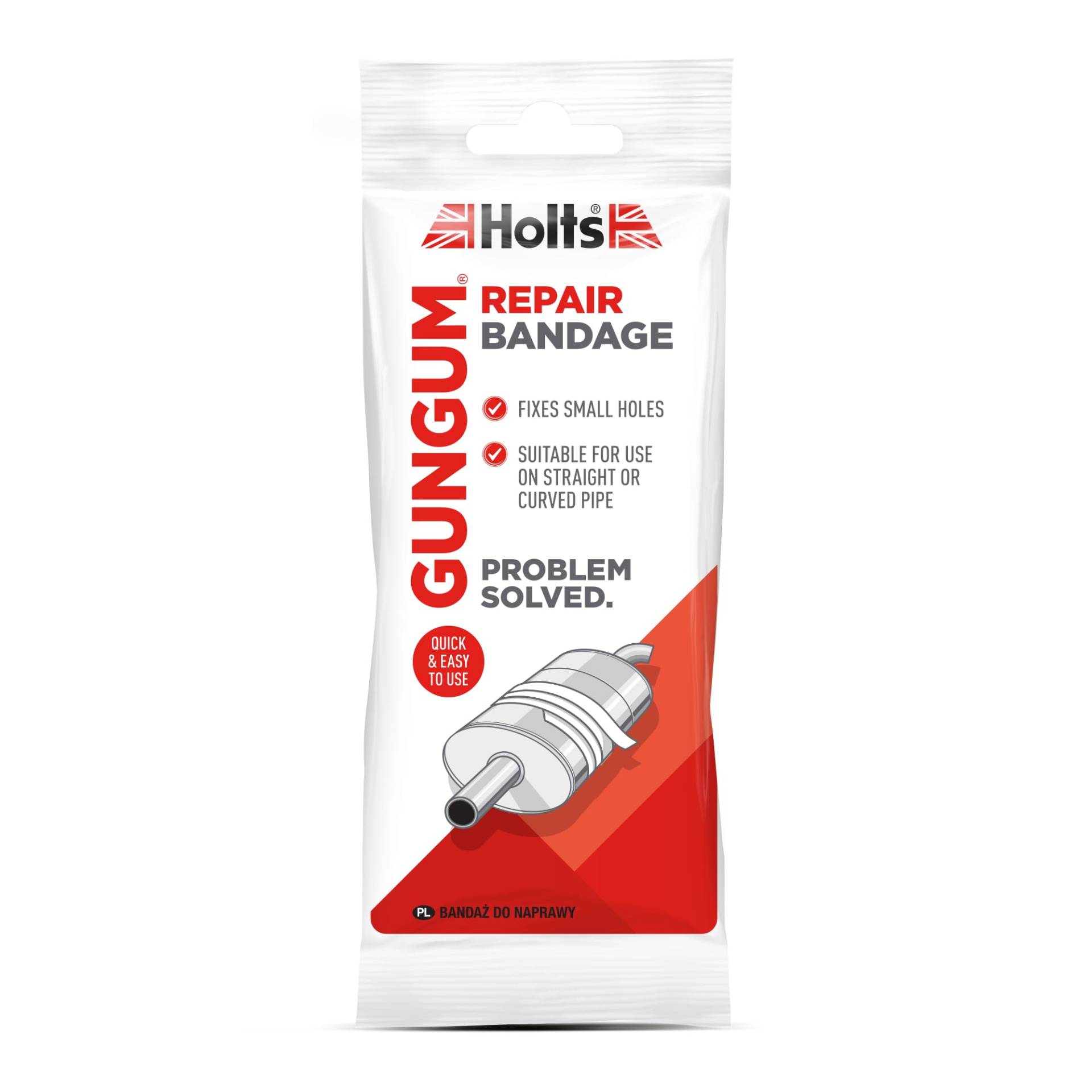 Holts Exhaust Repairer Gun Gum Bandage Ideal for Larger Holes and Splits von Holts
