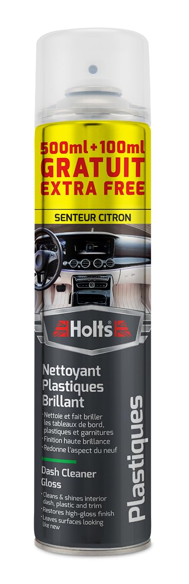 Holts Cockpitspray Kunststoffreiniger Hell, Zitronenduft 600ml von Holts