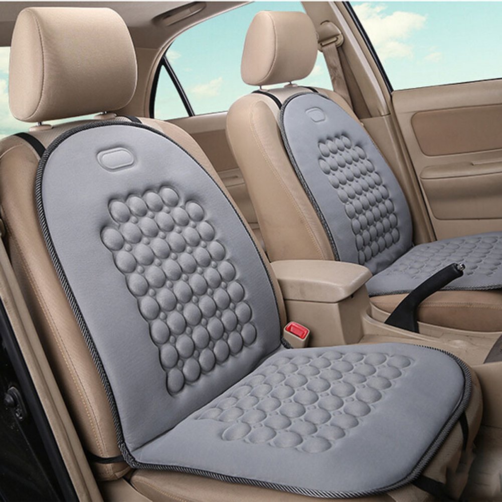 HomDSim Autositzauflage mit Massage-Funktion, universelle Sitzauflage, Auto Sitzüberzug (Grau - 2 Pack) von HomDSim
