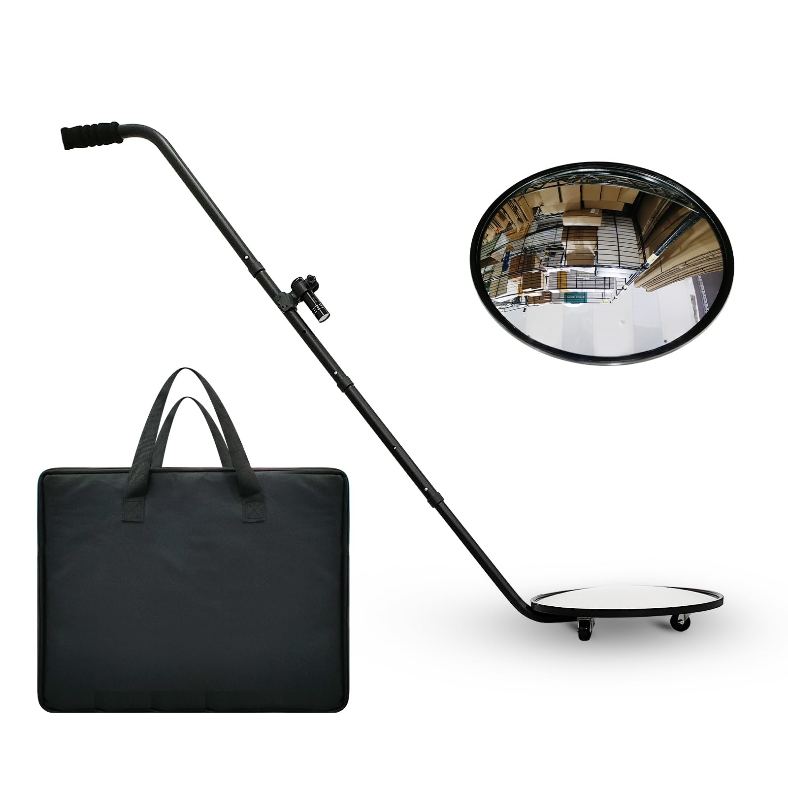 Home Care Wholesale Teleskop-Inspektionsspiegel, Inspektionsspiegel für Fahrzeuge mit verstellbarem Griff, 360°-Sicherheitsspiegel, mit LED-Licht und 3 beweglichen Rädern Home Care Wholesale Teleskop-Inspektionsspiegel, Inspektionsspiegel für Fahrzeuge mit verstellbarem Griff, 360°-Sicherheitsspiegel, mit LED-Licht und 3 beweglichen Rädern von Home Care Wholesale