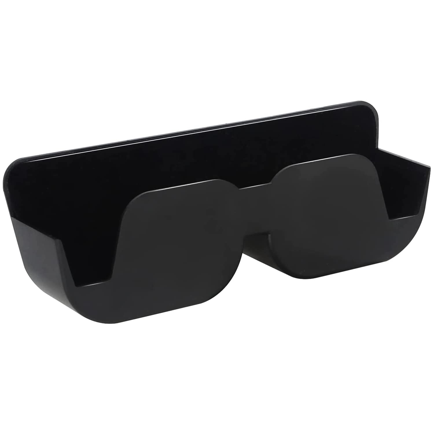 Schwarz Auto Brillenablage,Brillenetui Auto Sonnenbrillen,KFZ Sonnenbrillen Aufbewahrung Halterung selbstklebend mit Filzpolsterung für Brillen im Auto Brillenetui Ablagebox (162 mm x 55 mm x 35 mm) von HomeDejavu