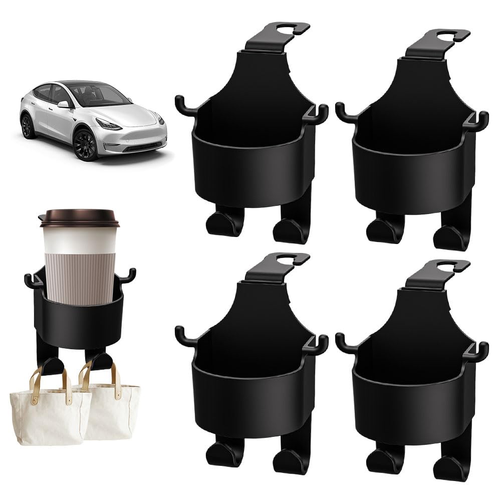HomeJoySet 2025 Neuester 3-in-1-Multifunktions-Getränkehalter for Die Autositzlehne Mit Haken (4 Stück)(4) von HomeJoySet
