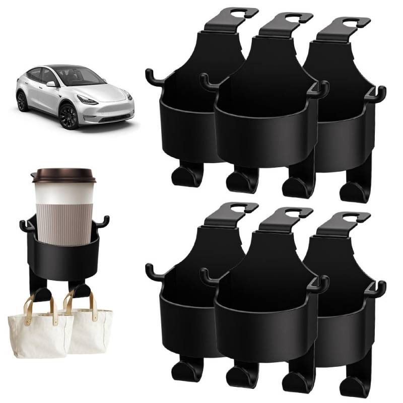 HomeJoySet 2025 Neuester 3-in-1-Multifunktions-Getränkehalter for Die Autositzlehne Mit Haken (4 Stück)(6) von HomeJoySet