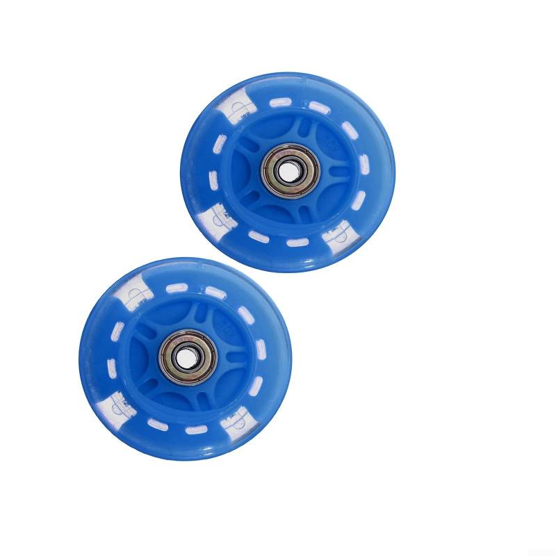 Ersatz-Räder, 80 mm, LED-Blitz-Scooter-Zubehör, Lager-Innendurchmesser 8 mm, Blau, 2 Stück von Homefurnishmall